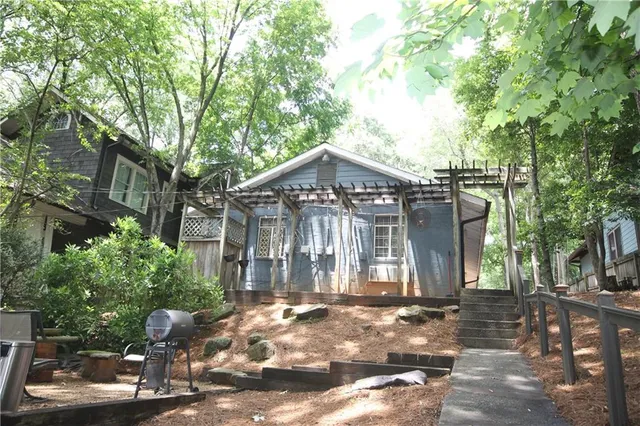 a front view of a house