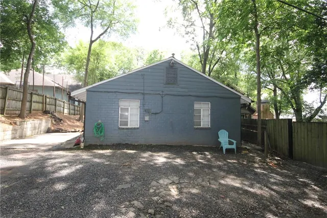 a backyard of a house