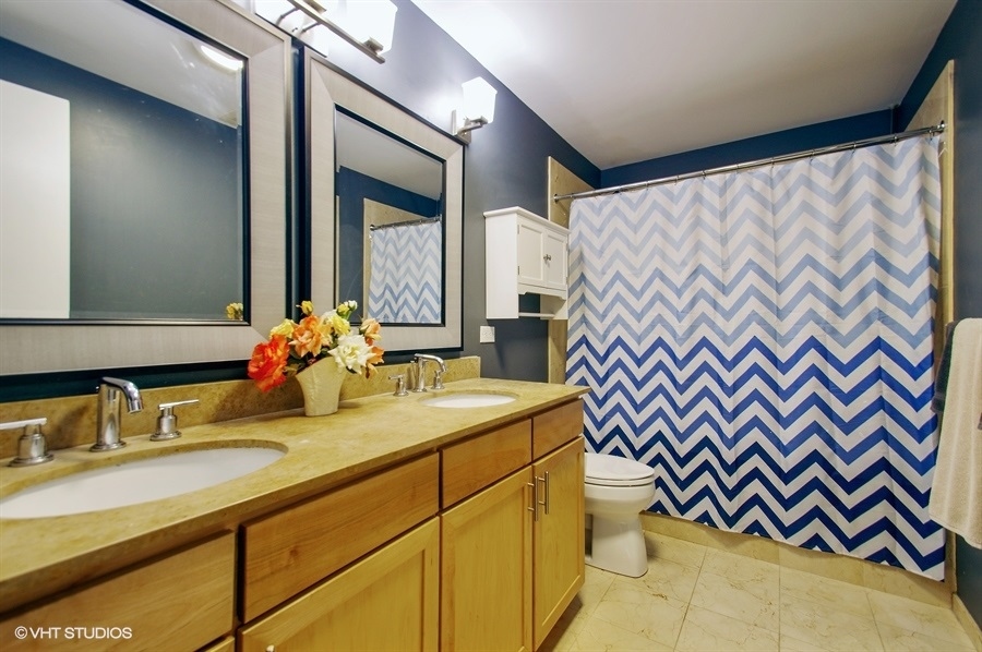 3920 North Sheridan Road, Unit 311 Chicago, IL 60613 - Photo 7 of 10 a bathroom with a sink and a mirror
