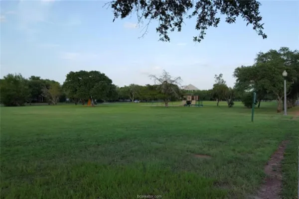 a view of a field with grass and trees