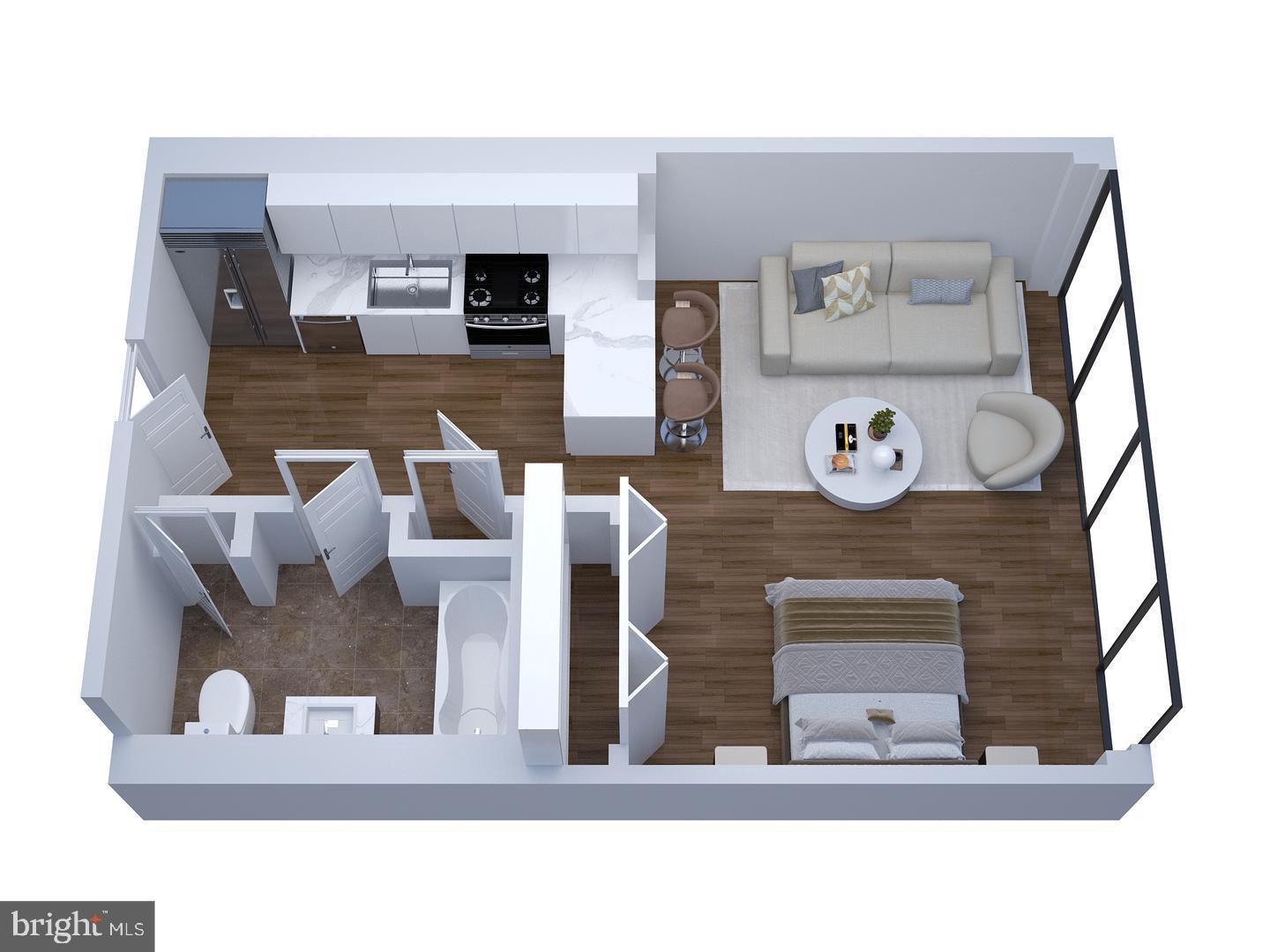 800 4th Street Southwest, Unit N123 Washington, DC 20024 - Photo 11 of 11 Stylish urban living with open layout charm.