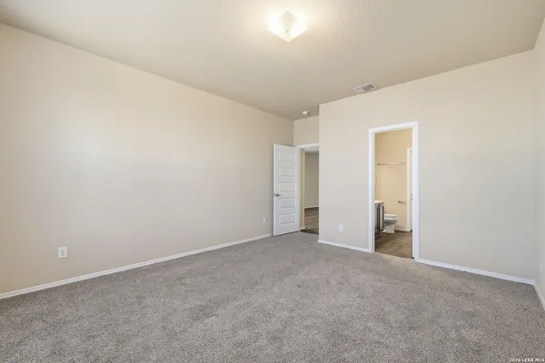 an empty room with an entryway