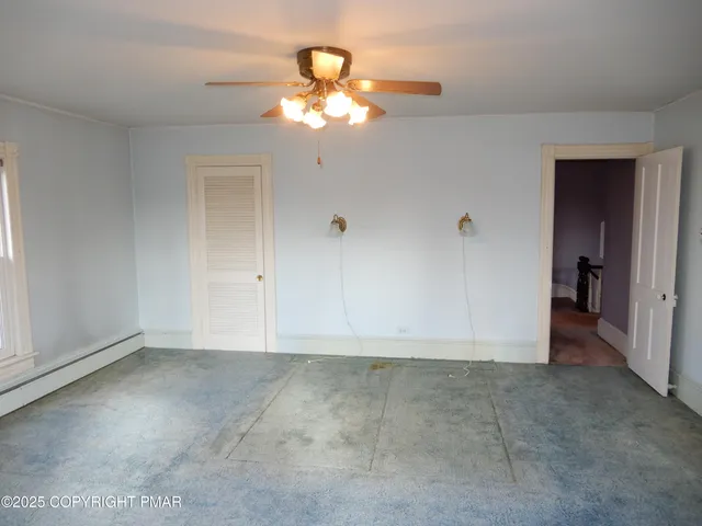 an empty room with a window