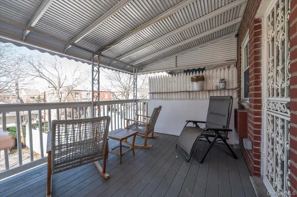 a view of a chairs in deck
