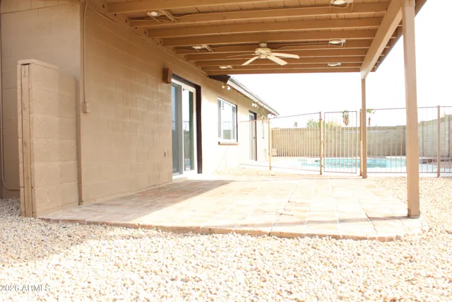 a view of a room with a porch
