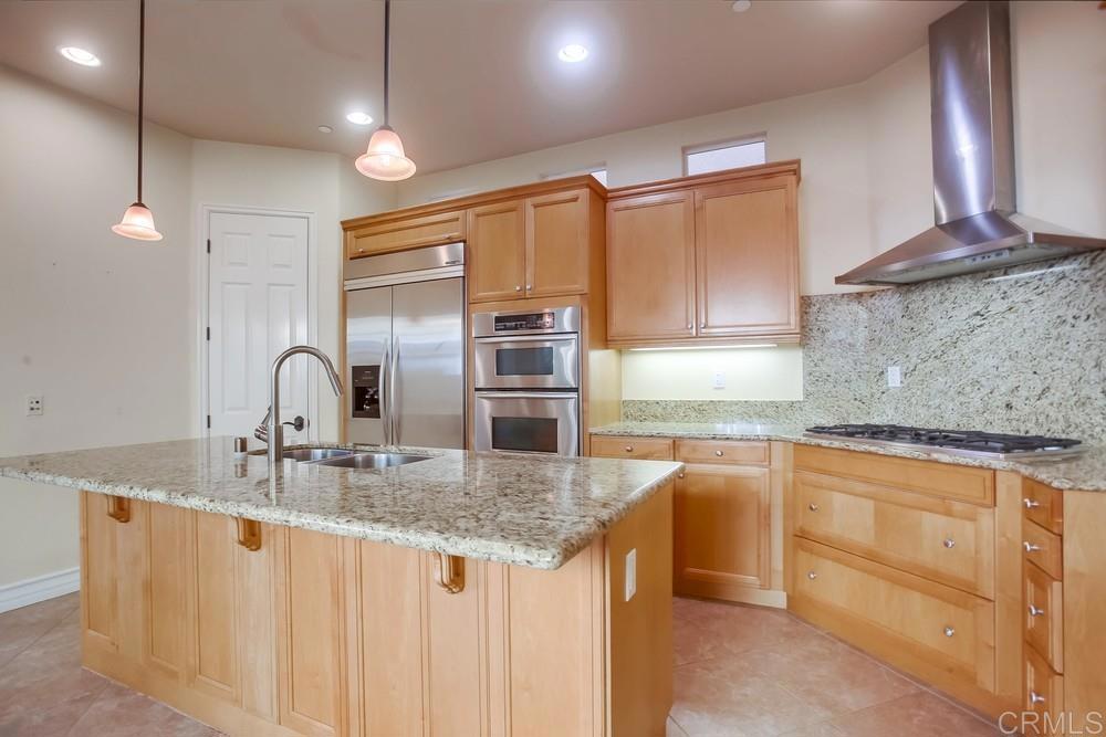 421 North Cedros Avenue Solana Beach, CA 92075 - Photo 19 of 54 a kitchen with stainless steel appliances granite countertop a sink and a refrigerator