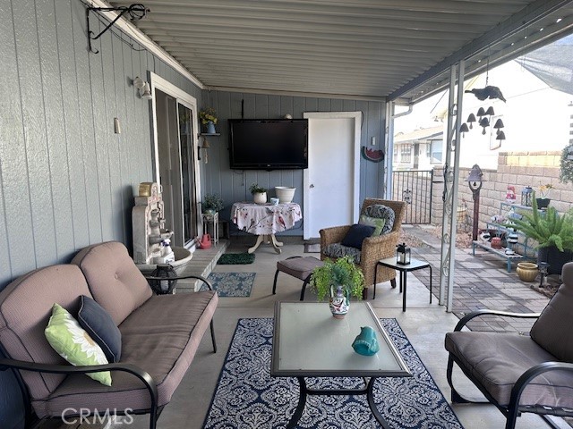 1456 St Croix Drive Hemet, CA 92543 - Photo 4 of 27 REAR PATIO WITH TV