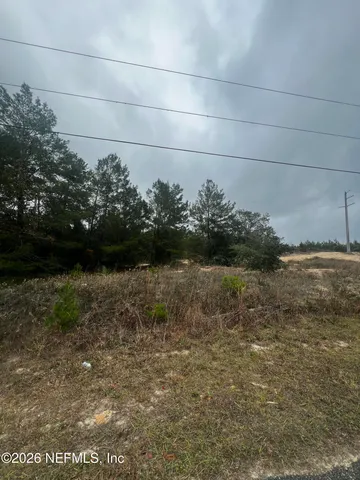 a view of a lake from a yard