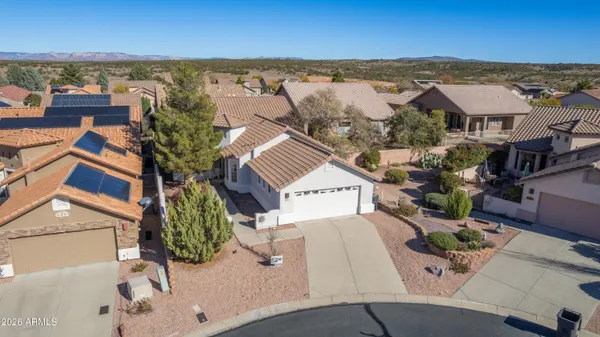 an aerial view of multiple house
