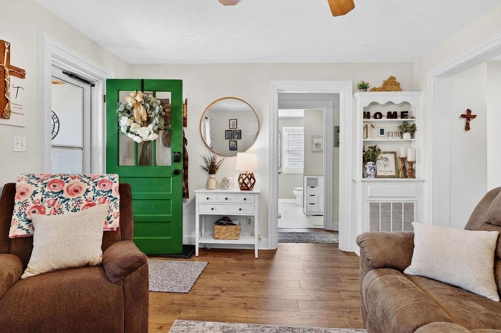 18 Bartley Street Staunton, VA 24401 - Photo 18 of 52 a living room with furniture and a fireplace