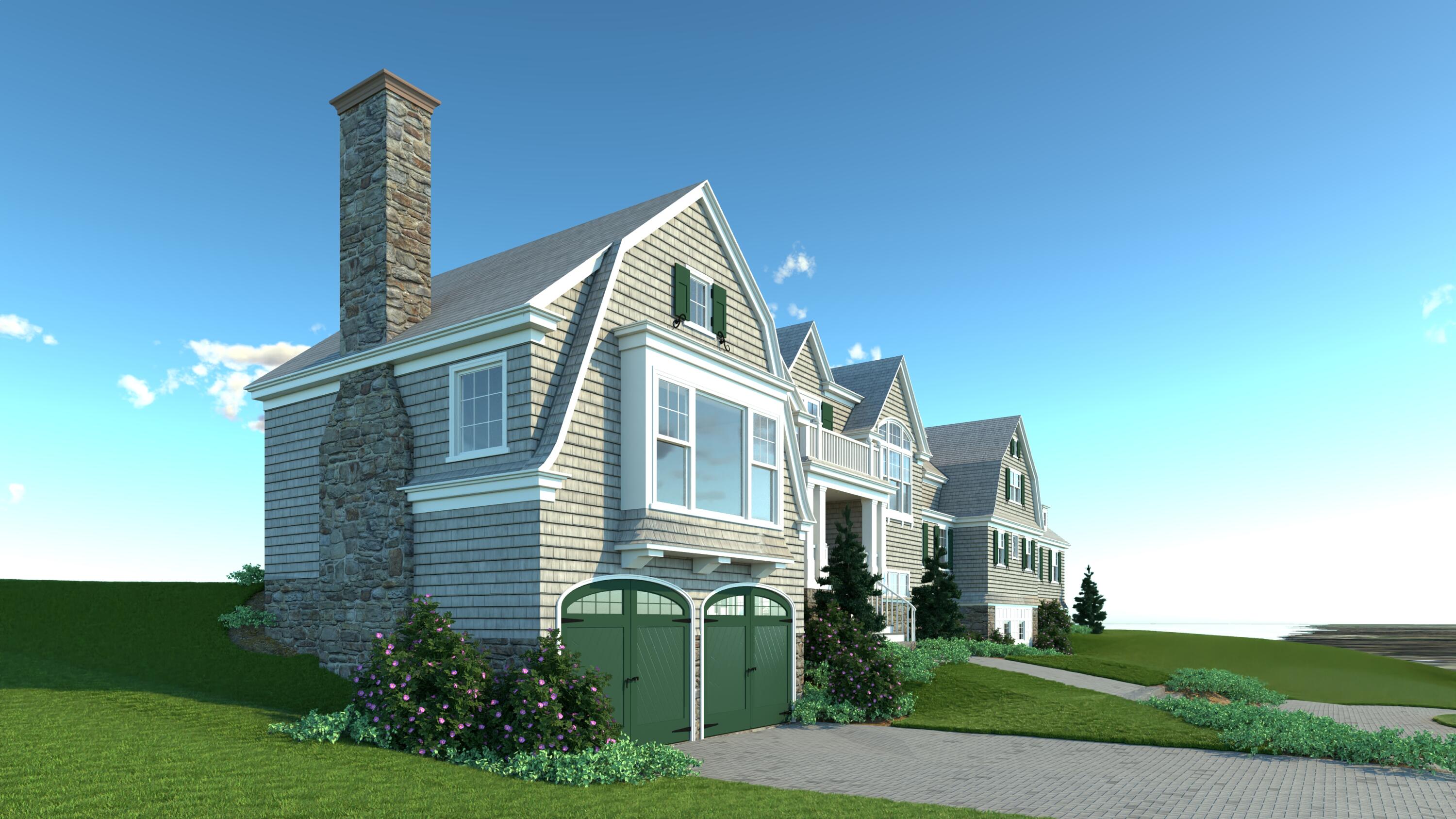 103 Marshall Point Road Kennebunkport, ME 04046 - Photo 3 of 36 Front Elevation Rendering 3