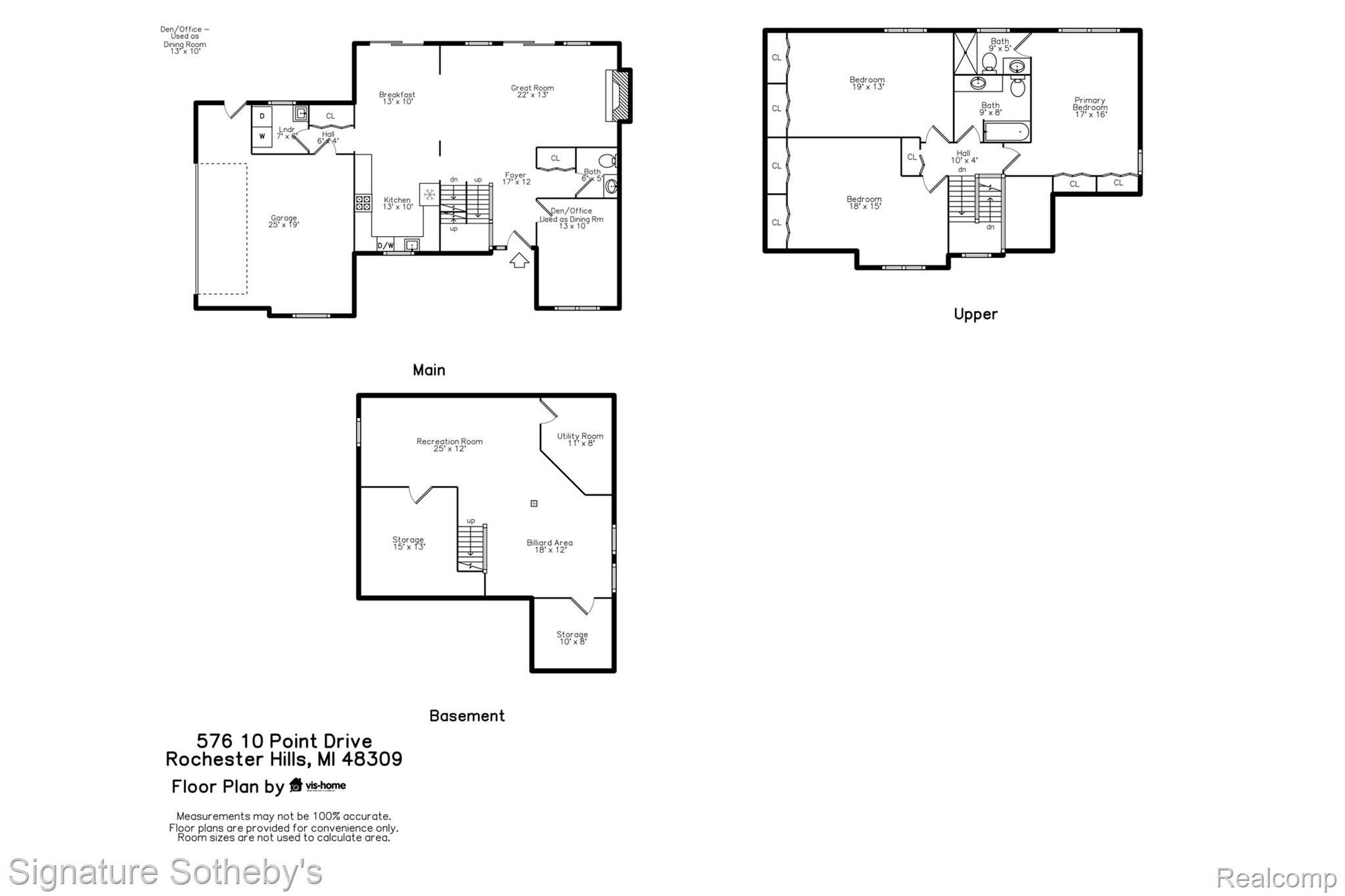 576 Ten Point Drive Rochester, MI 48309 - Photo 51 of 51 Overall Floor Plans