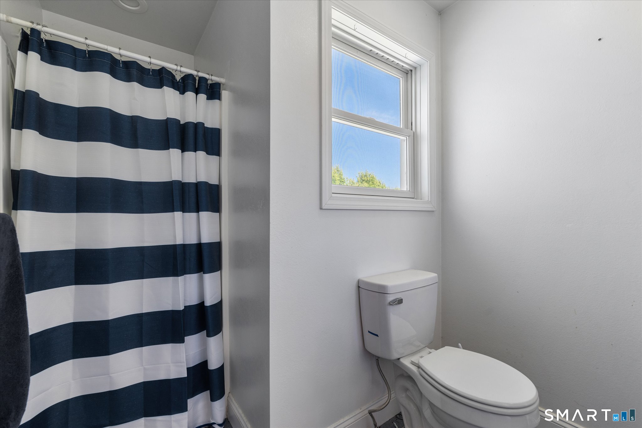 316 Allen Hill Road Brooklyn, CT 06234 - Photo 34 of 40 a white toilet sitting next to a shower curtain