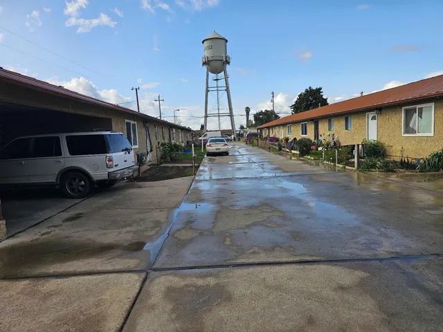 a car parked in front of a house