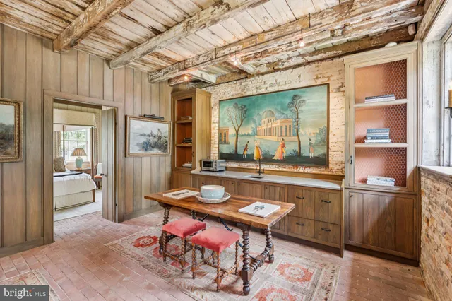 a view of a bench in the garden