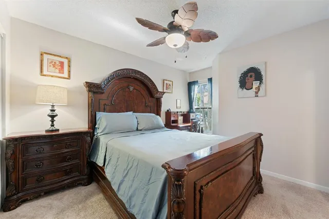 a dining room with furniture