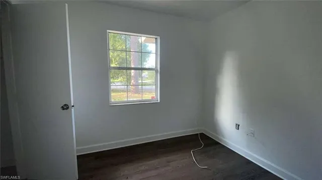 an empty room with a window