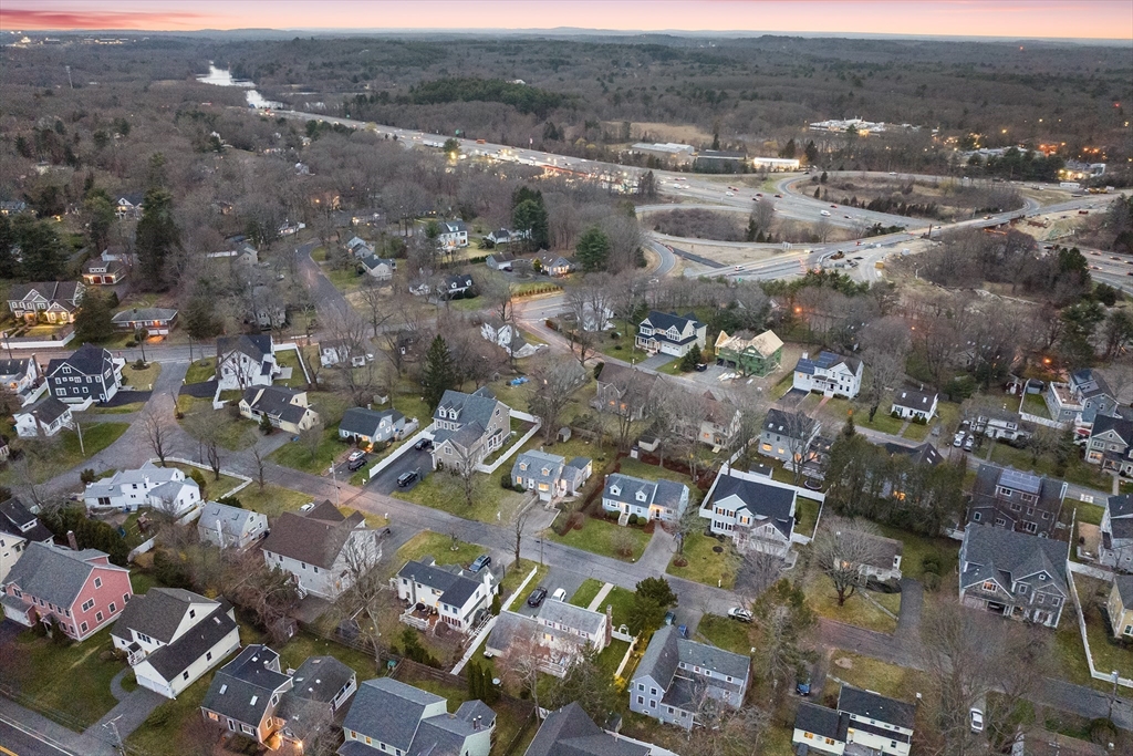 10 Ellison Road Lexington, MA 02421 - Photo 34 of 35 an aerial view of a city with lots of residential buildings