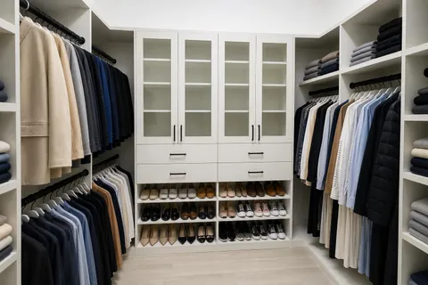 a bedroom with a bed and large flat screen tv