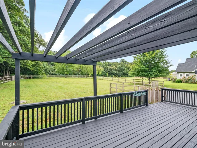 a view of a wooden deck