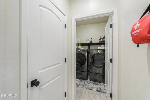 a view of a washer and dryer