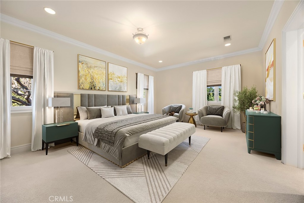 2112 Indian Creek Road Diamond Bar, CA 91765 - Photo 23 of 72 a bedroom with a bed couch and windows