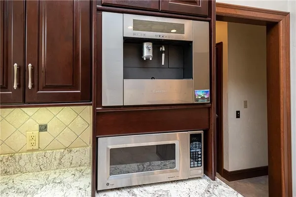 a living room with a fireplace