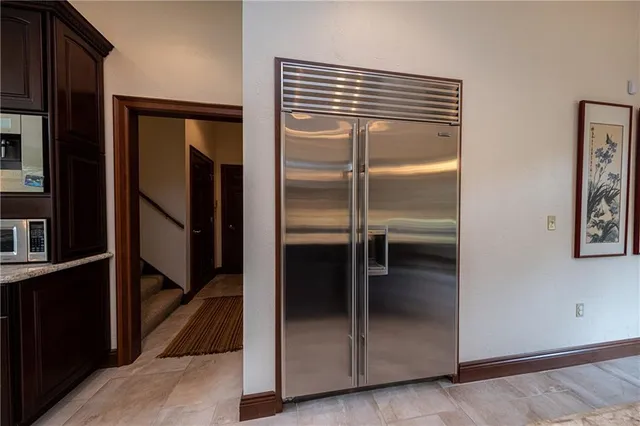 a close view of closet