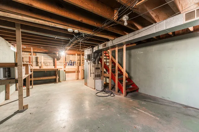 a view of storage and utility room