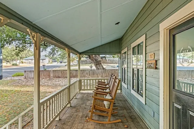 a view of a city from a balcony