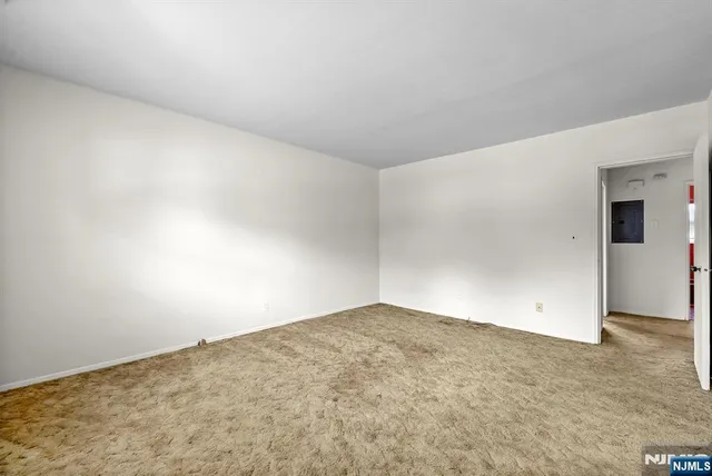 an empty room with an entryway