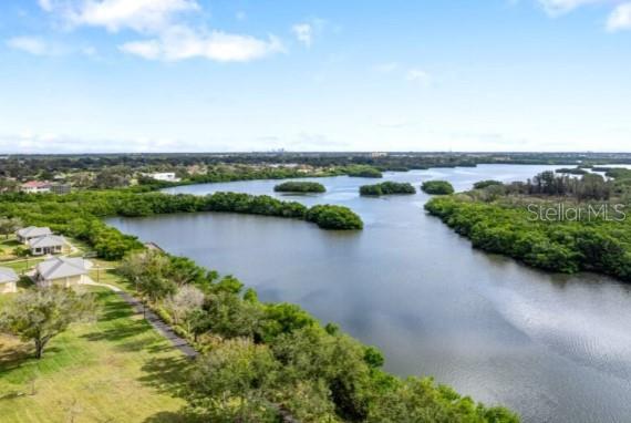 9973 Key Haven Road Seminole, FL 33777 - Photo 58 of 59 an aerial view of lake and residential houses with outdoor space
