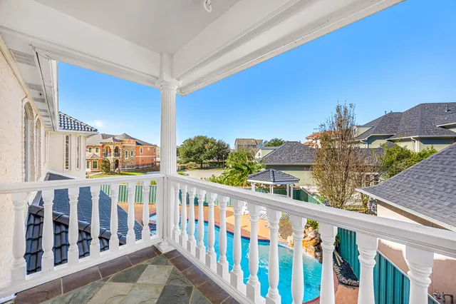 a view of city from balcony