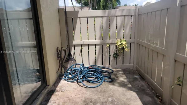 a view of a porch