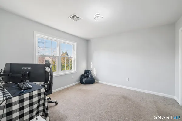 a view of workspace with a window
