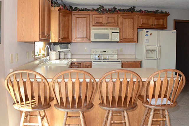16732 Trask Bridge Road Pecatonica, IL 61063 - Photo 7 of 17 a kitchen with a refrigerator a stove a sink and a cabinets