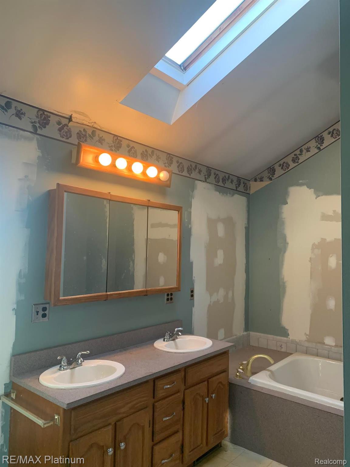 3850 Jewell Road Howell, MI 48843 - Photo 28 of 60 Tub, shower, and a skylight!