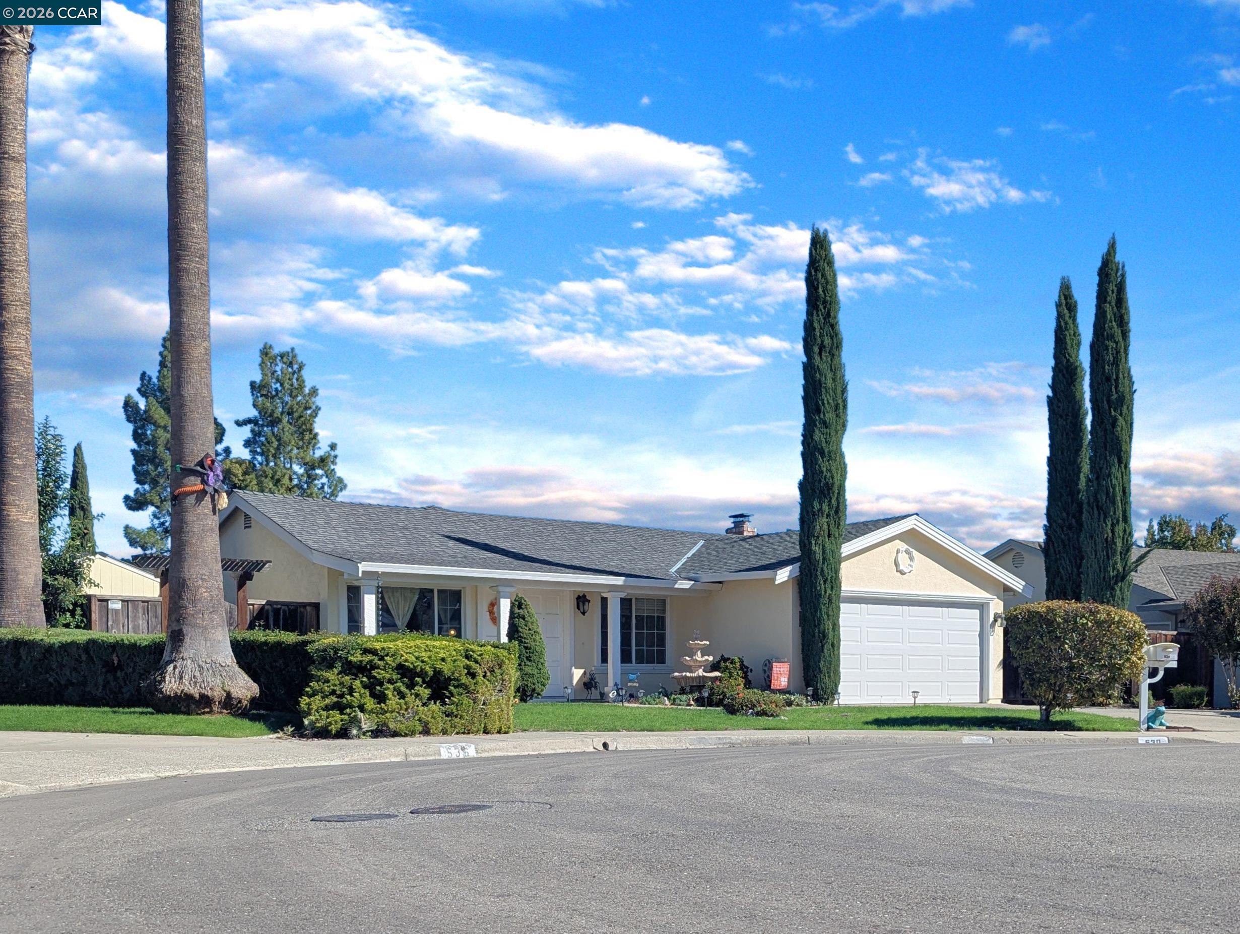 530 Marlboro Court San Ramon, CA 94583 - Photo 1 of 1 a front view of a house with a garden
