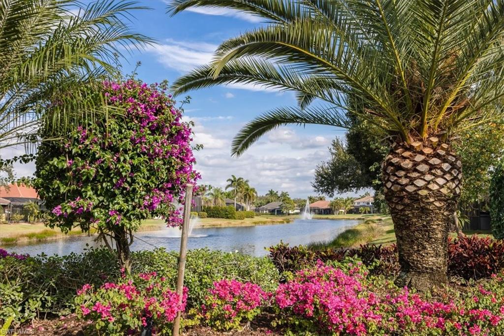 4971 Rustic Oaks Circle Naples, FL 34105 - Photo 47 of 50 a view of a lake with a flower garden