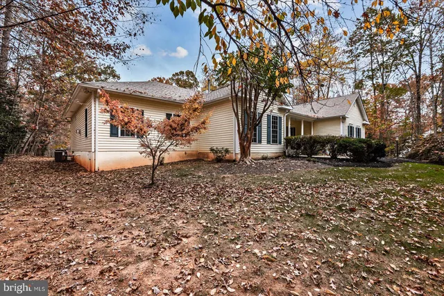 a tree in front of a white house