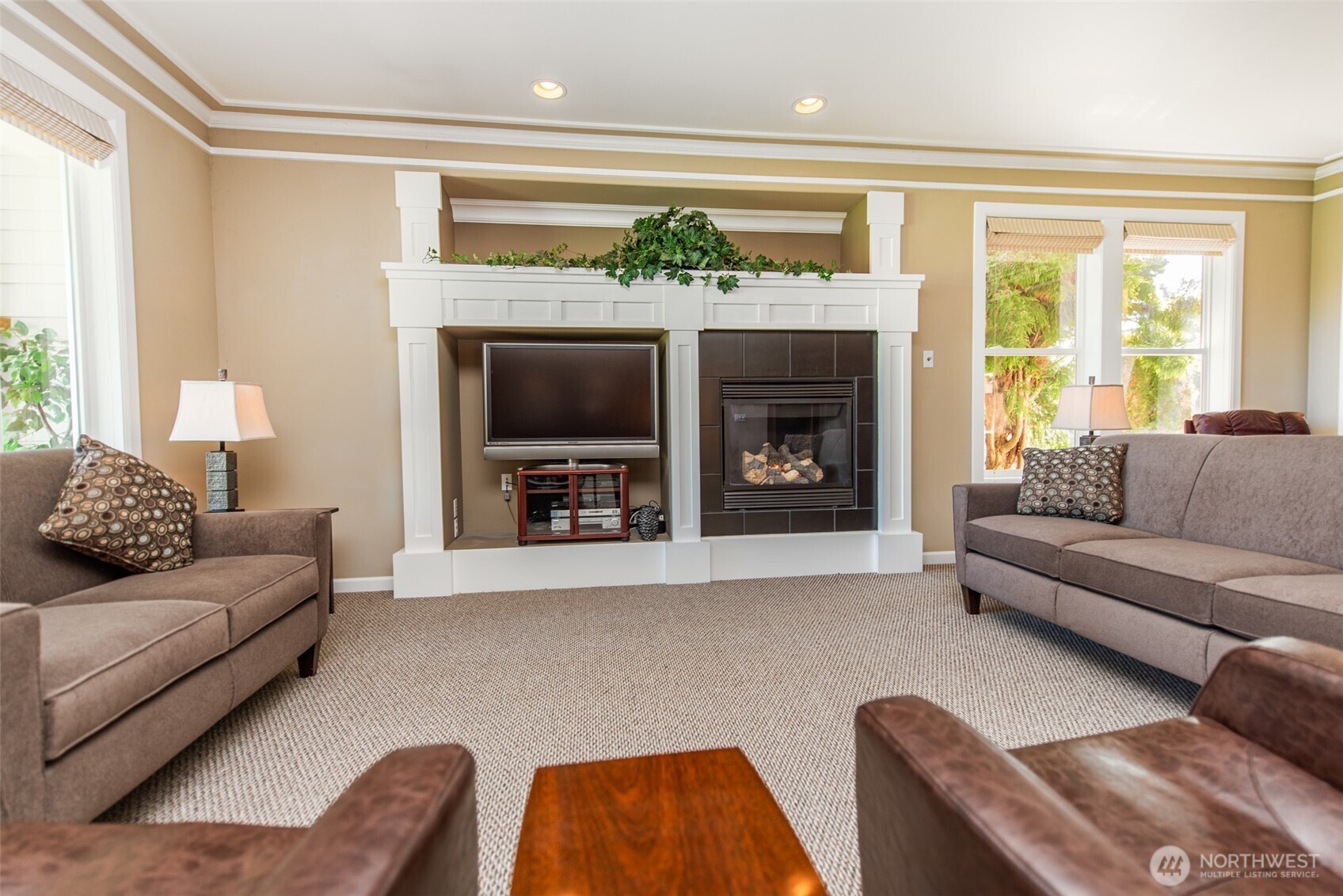 71 Mt Baker Drive Sequim, WA 98382 - Photo 3 of 25 a living room with furniture and a fireplace