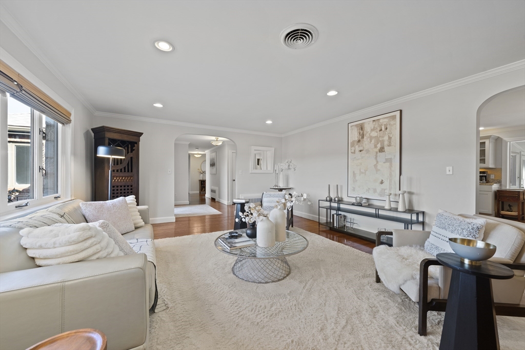 447 Dudley Road Newton, MA 02459 - Photo 9 of 42 a living room with furniture and wooden floor