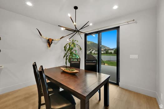 1327 West 500 North Mapleton, UT 84664 - Photo 24 of 54 Dining area with wood-finish flooring and recessed lighting