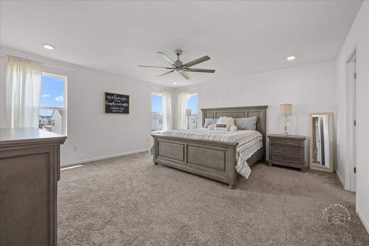 1313 Endicott Road South Elgin, IL 60177 - Photo 12 of 20 a bedroom with furniture and a ceiling fan