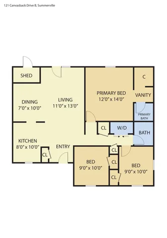 $1,700 | 121 Canvasback Drive, Unit B, Summerville, SC 29483