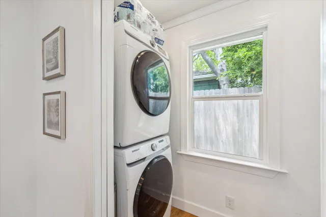 a workspace with furniture and window