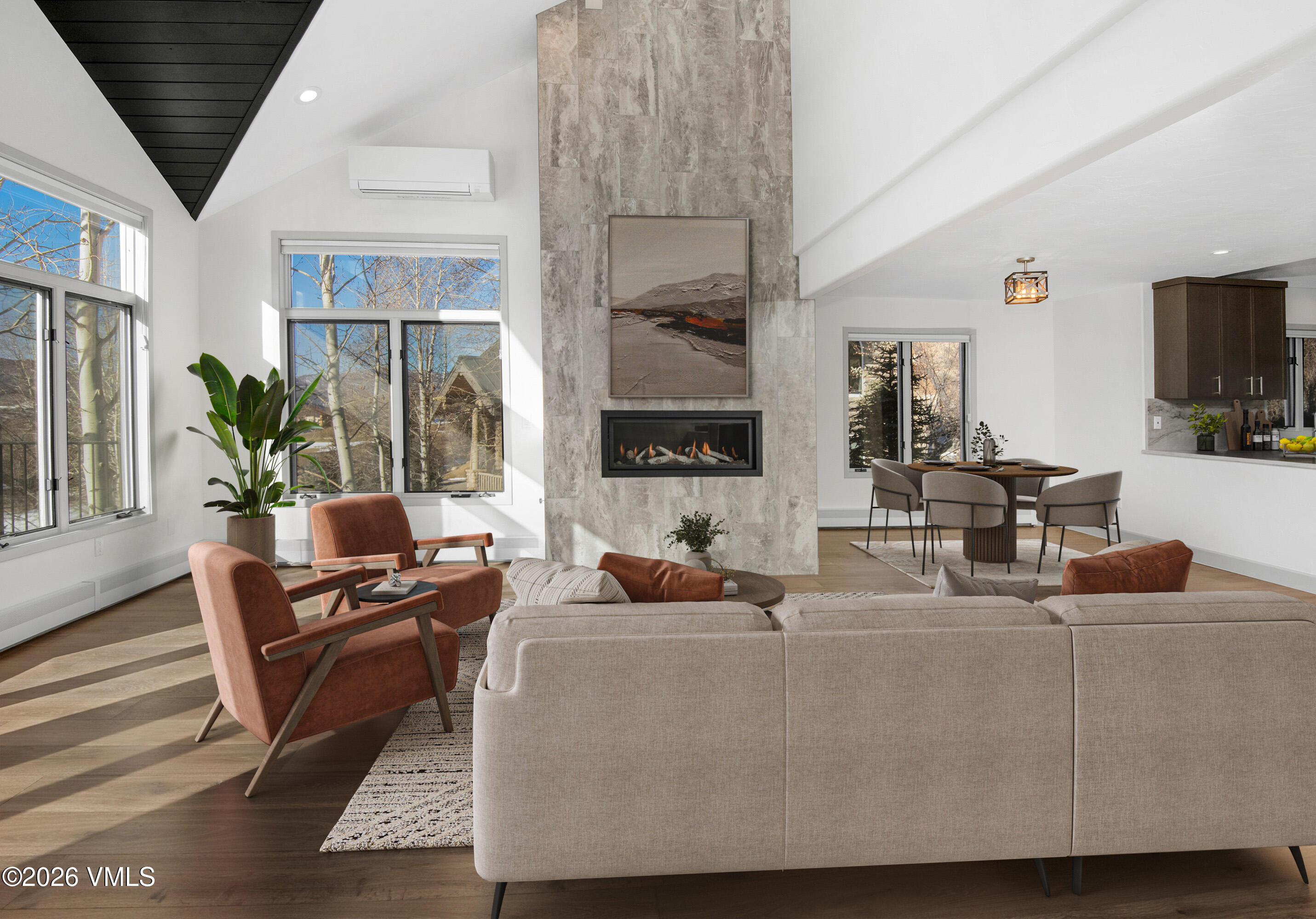 567 Singletree Road Edwards, CO 81632 - Photo 9 of 38 a living room with furniture a flat screen tv and a large window