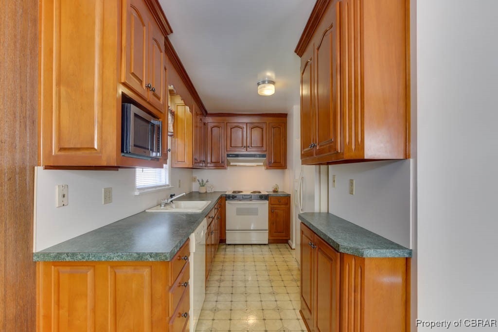 3204 West Weaver Road Hampton, VA 23666 - Photo 11 of 27 Kitchen featuring white appliances and sink