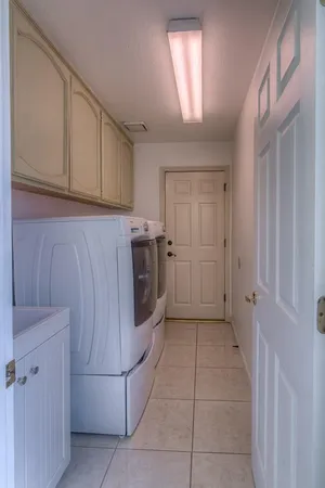 a bathroom with a sink and mirror