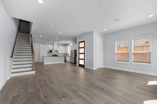 an empty room with a window